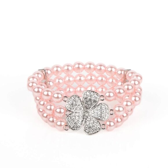 Paparazzi Jewelry Accessories - Park Avenue Orchard - Pink Bracelet - Vintage - Picture 4 of 4